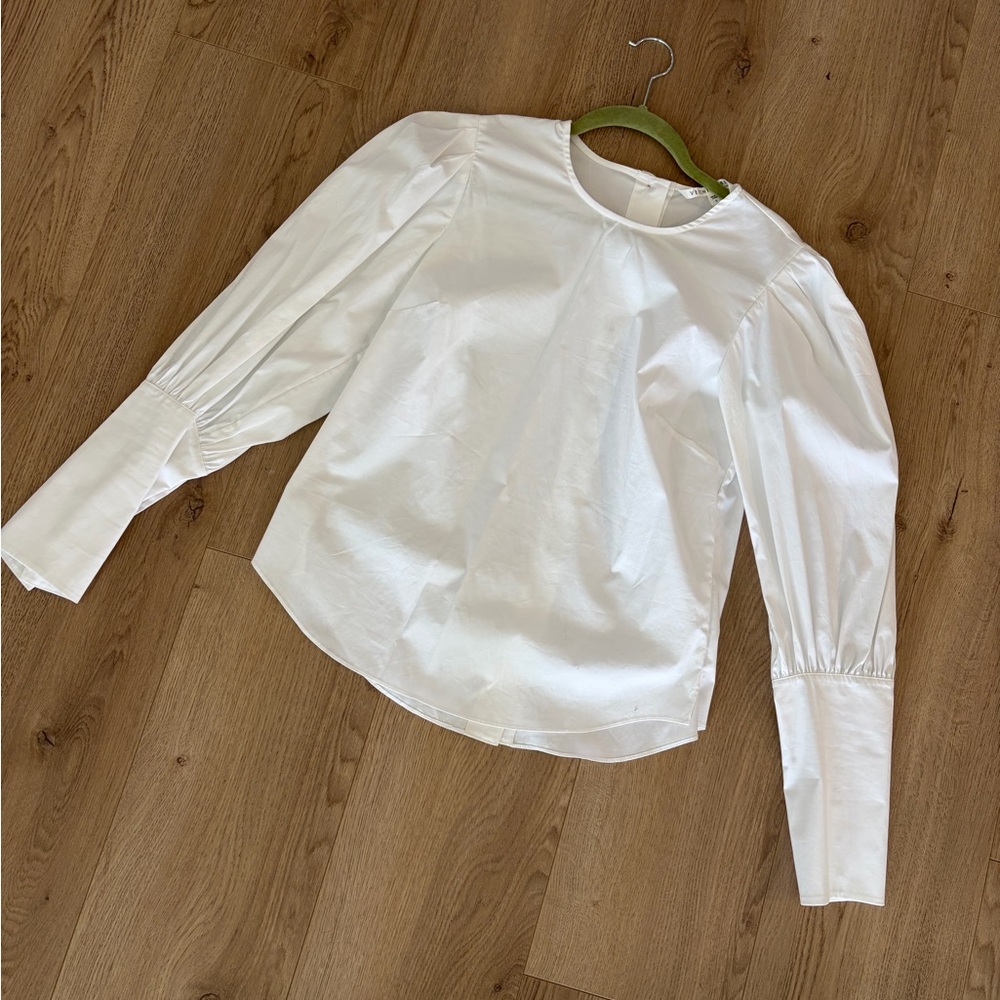 VERONICA BEARD Clarke White Button-Back Women's Top Size 6 $295 - Picture 5 of 10